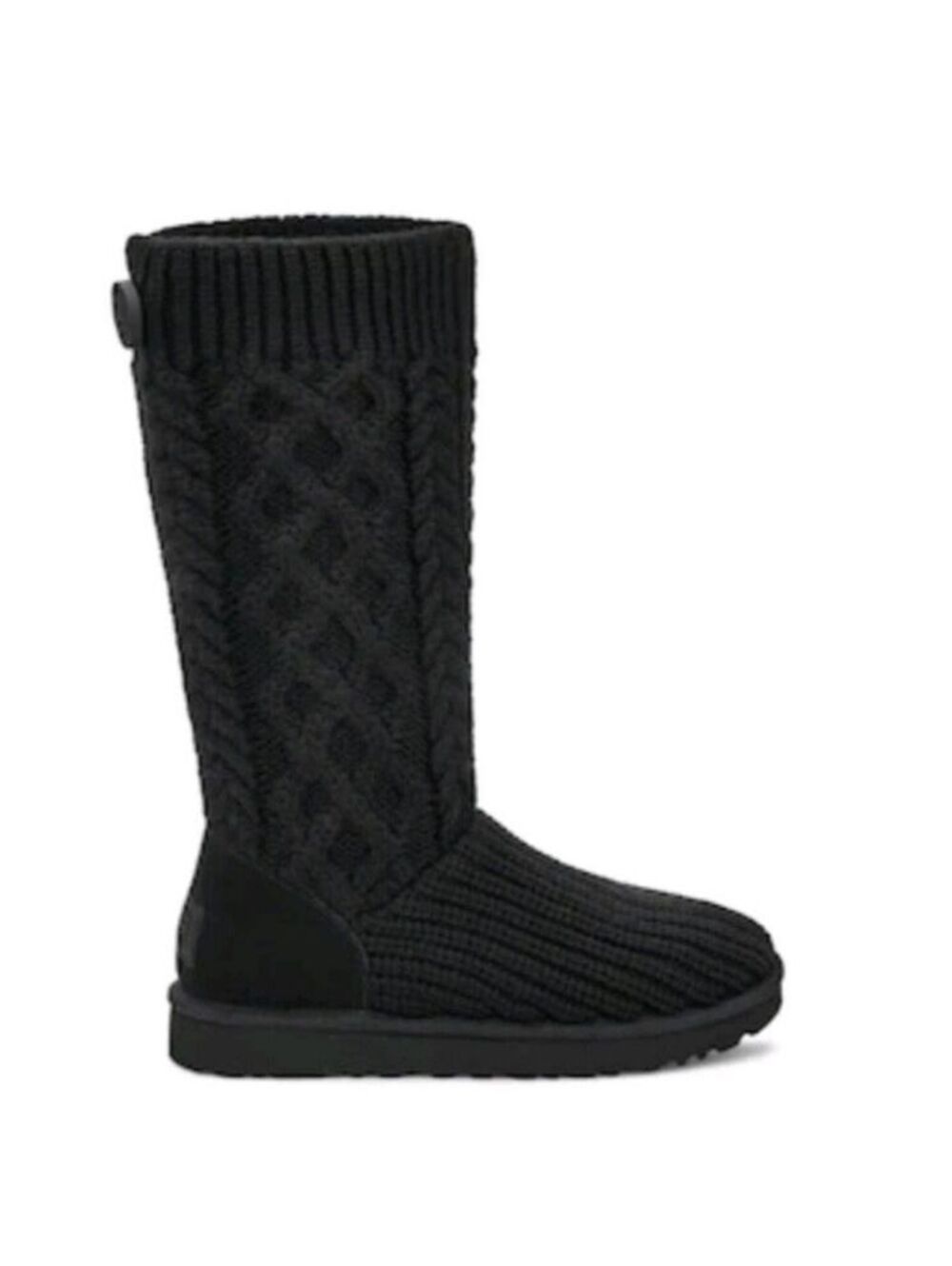 Size 7 - New UGG Classic Cardi Cabled Knit Boot in Black